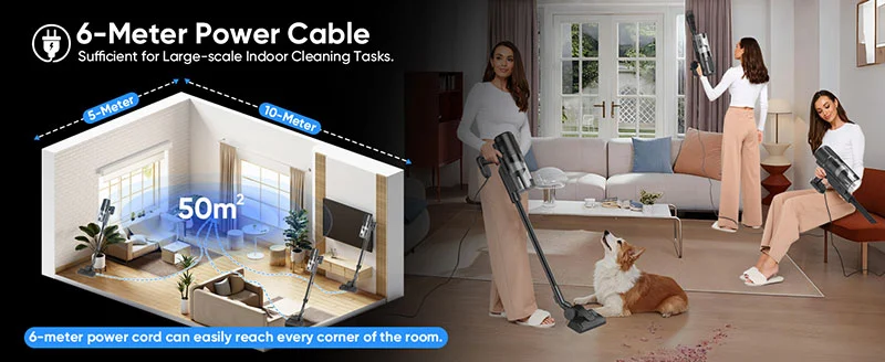 Compact Corded Stick Vacuum